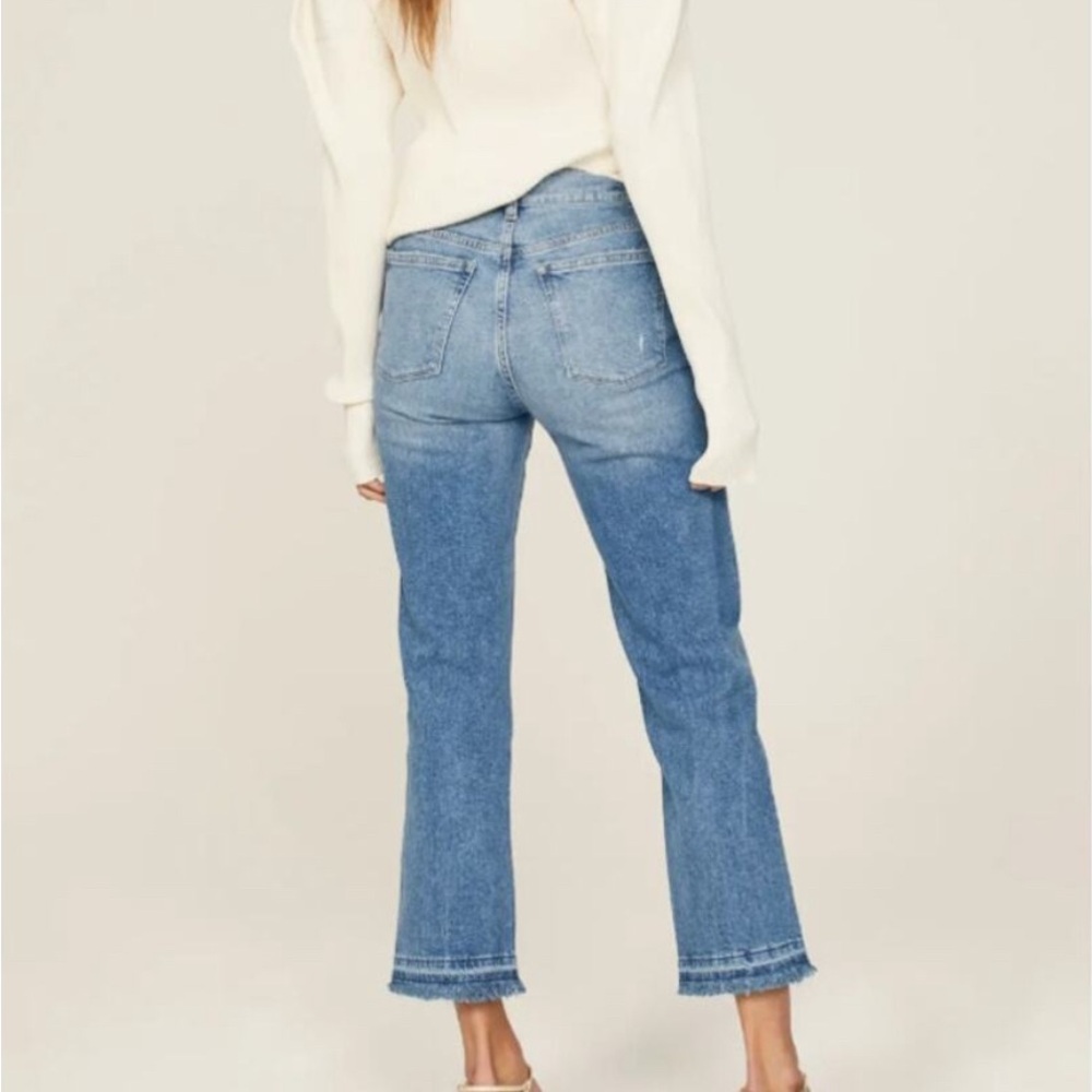 DL1961 Jeans Blue Patti Straight Patchwork High Rise Vintage Ankle - Picture 3 of 6